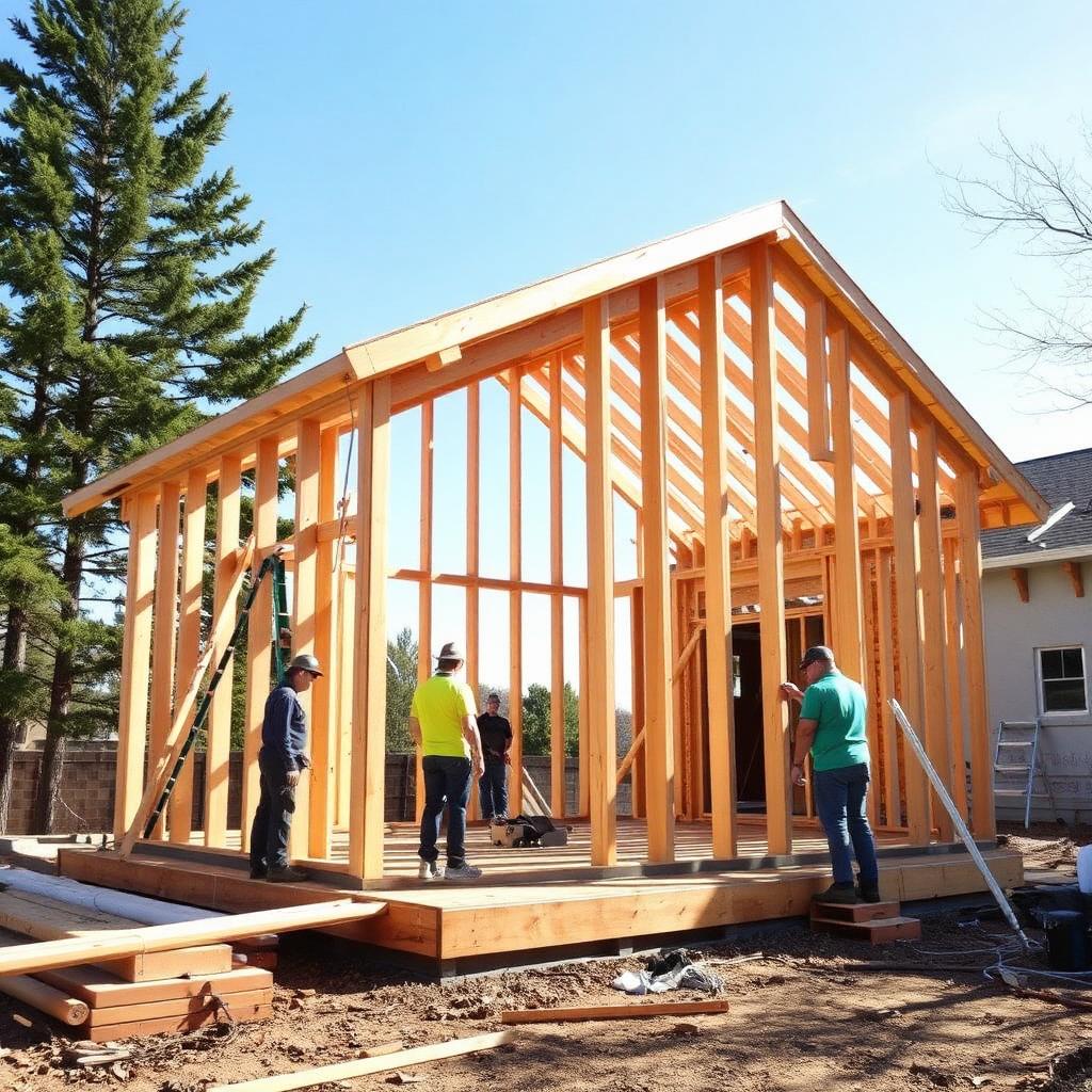 Home addition framing