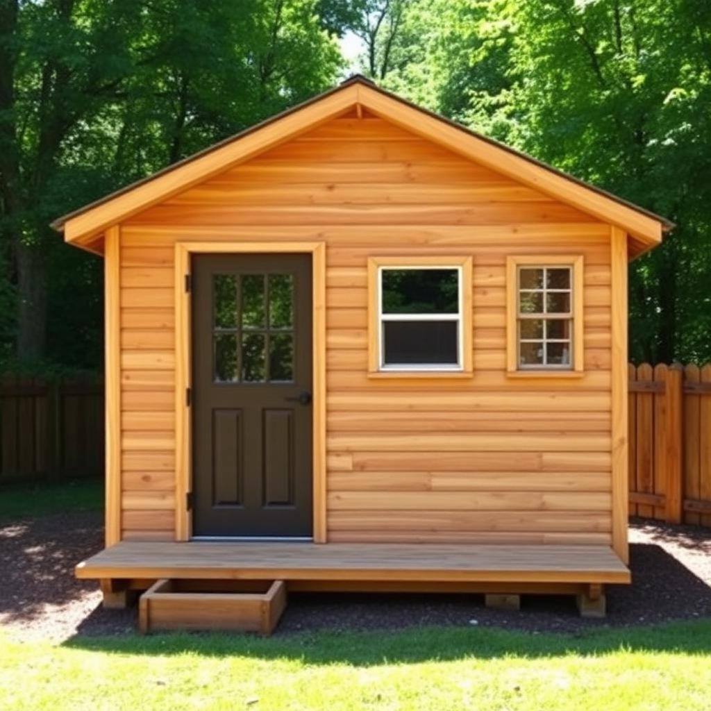 Custom cedar storage shed